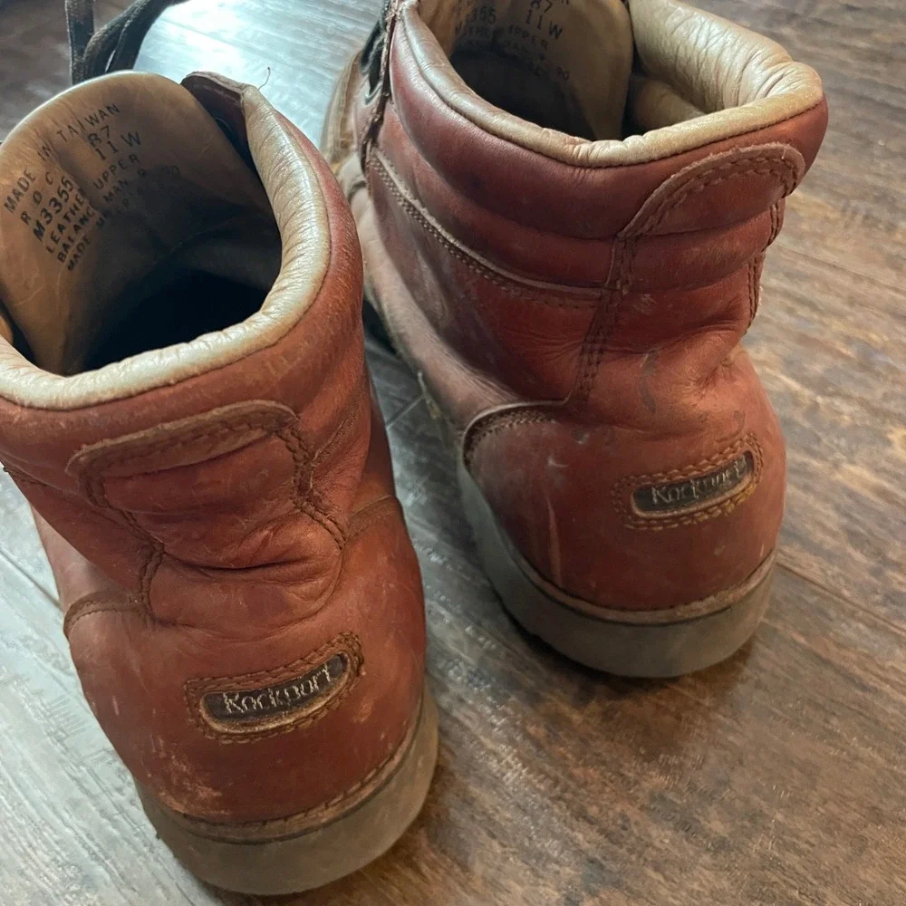 Rockport RocSports Hiking Boots Mens 11W Brown Gore-Tex Leather Vibram Gorpcore